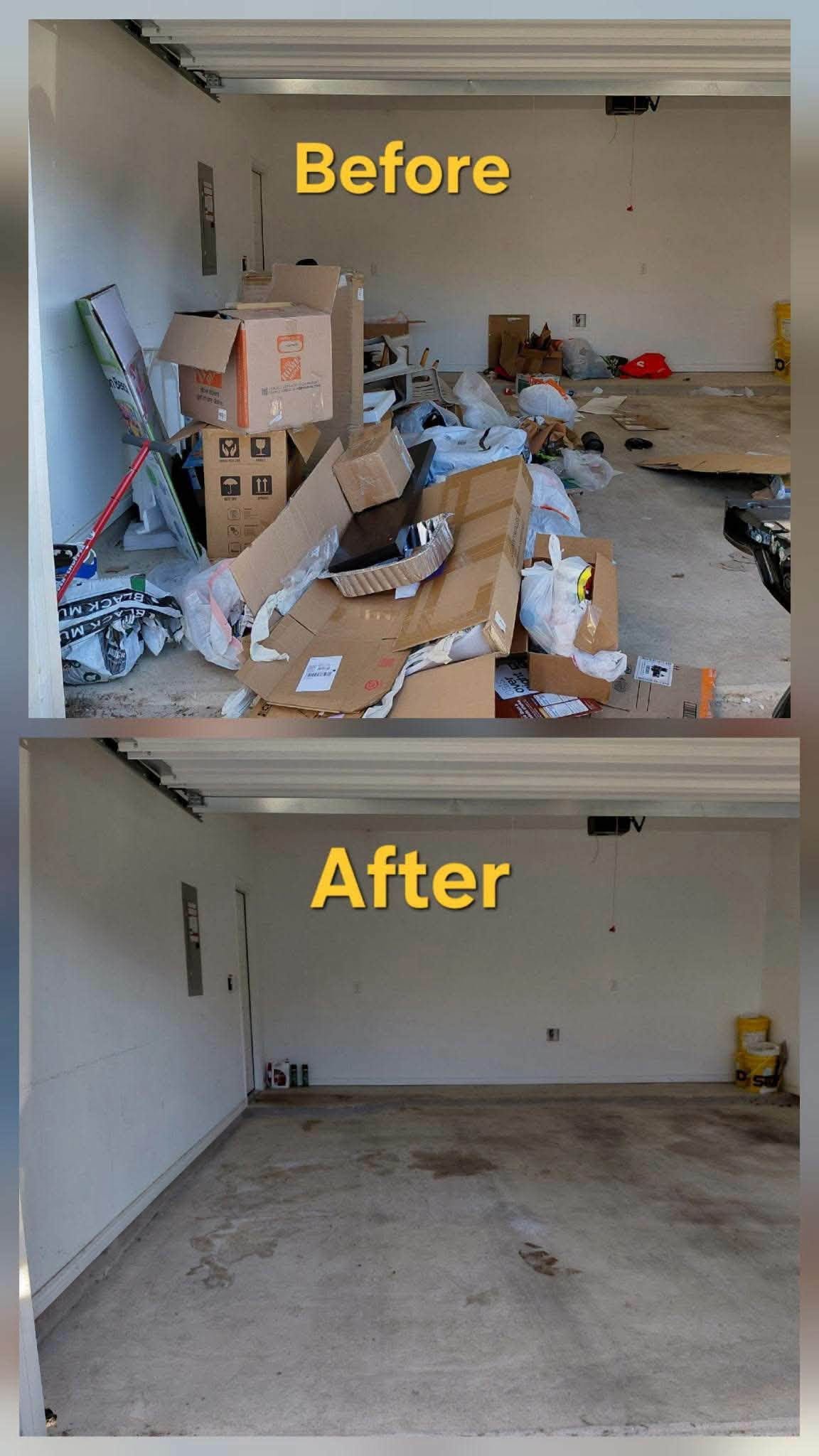 Wall-to-wall garage cleanout in Liberty Lake