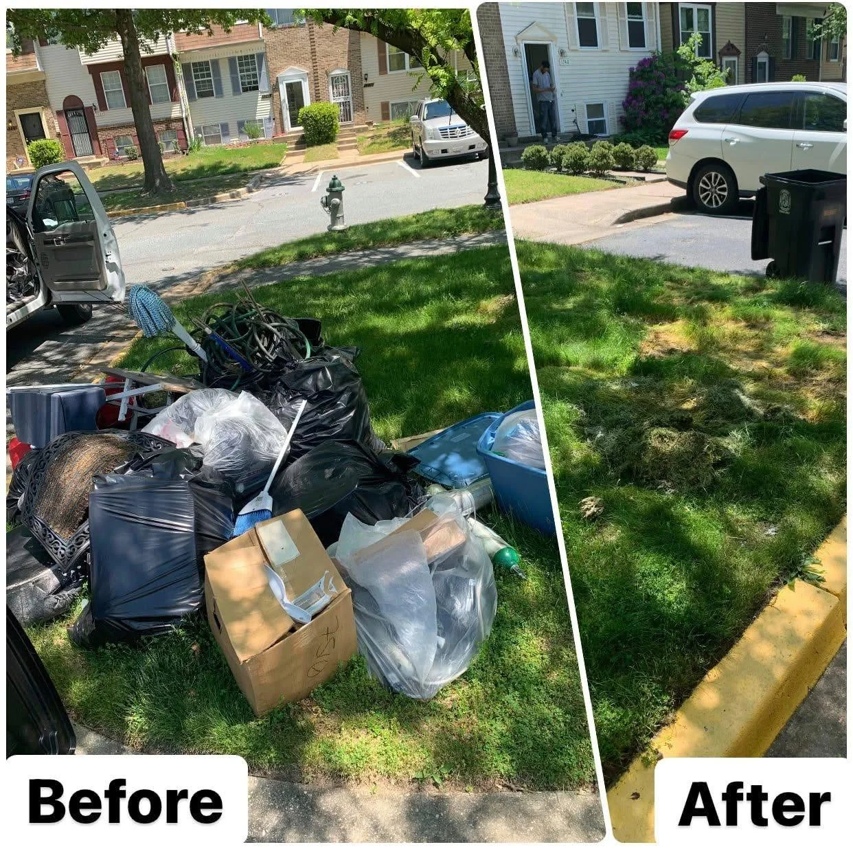 Backyard yard waste and lawn debris cleanout in Liberty Lake