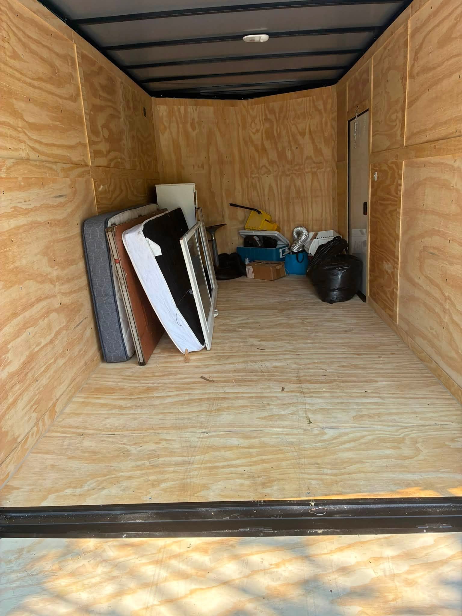Enclosed trailer used for furniture removal in Spokane WA