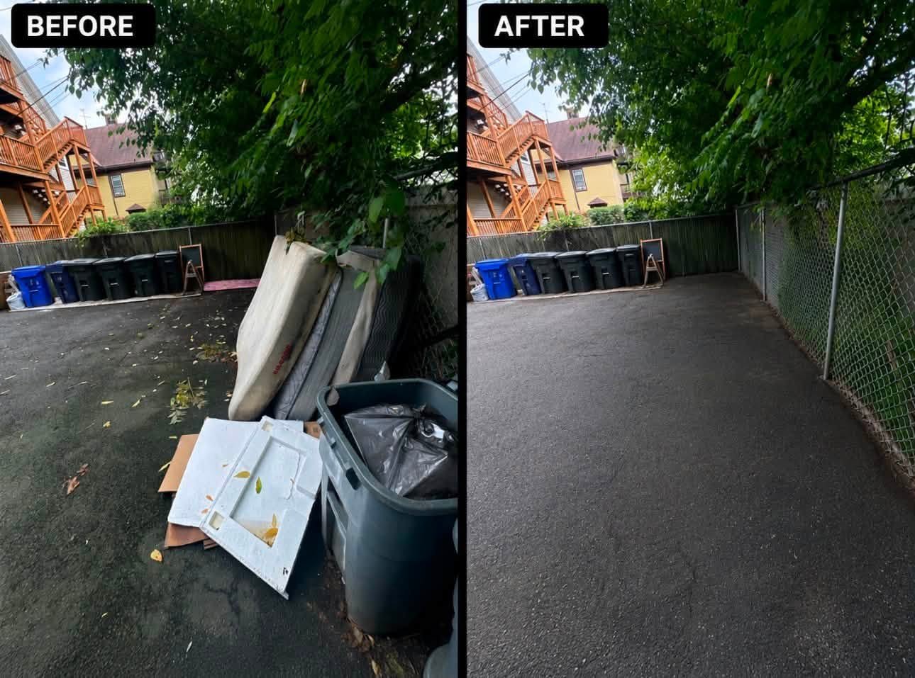 Mattress removal before and after in Spokane WA